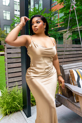 "Monaco" Champagne Maxi Dress