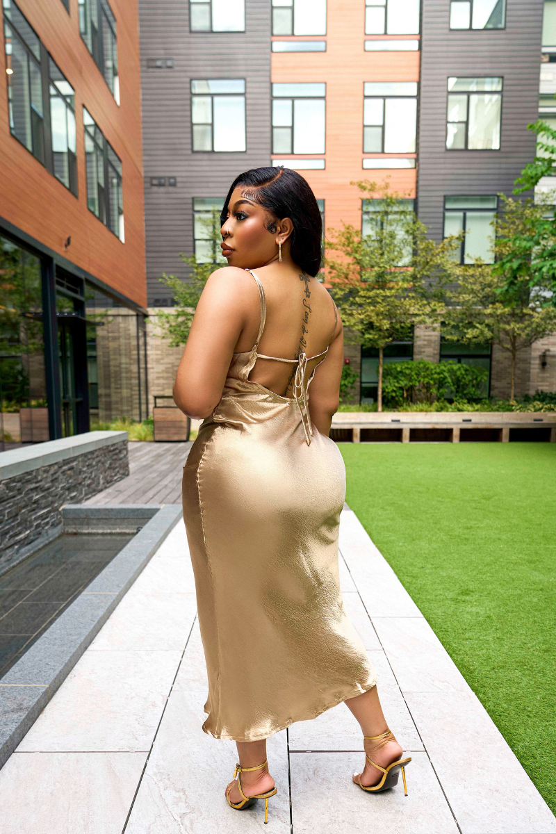 "Monaco" Champagne Maxi Dress