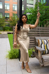 "Monaco" Champagne Maxi Dress