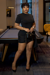 "Midnight" Draped Mini Dress