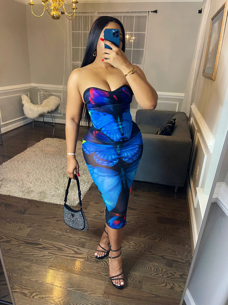 "Dalia" Two Piece Skirt Set