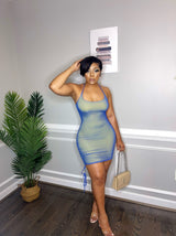 "Blue Motorcycle" Mini Dress